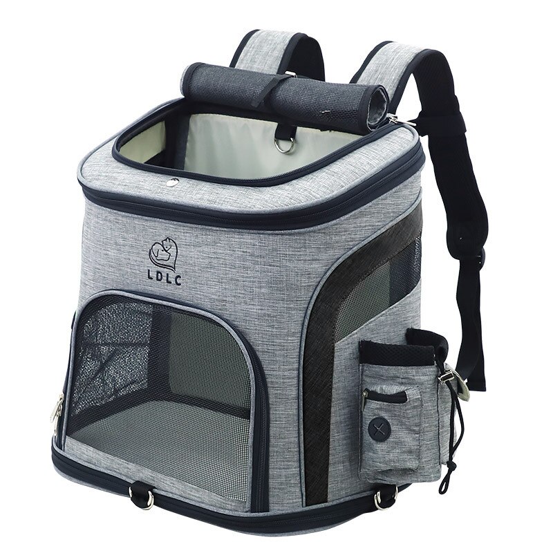 Mochila porta gato para mascotas, bolsa de hombro transpirable para viaje al aire libre, suministros de Embalaje portátil para perros y gatos pequeños