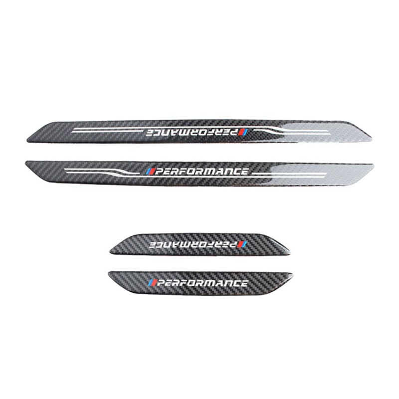 Umbral de puerta protectores de placa de desgaste de fibra de carbono de umbral de puerta s pegatinas para BMW F10 F30 F34 E70 X1 X5 X6 E90 E70 E71 Accesorios