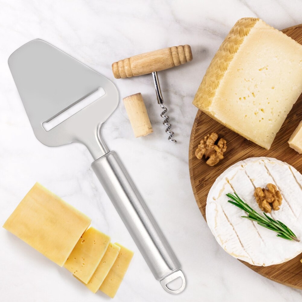 Rustfrit stål osteskærer langt skaft ost skinke plan skære planeringsværktøjer