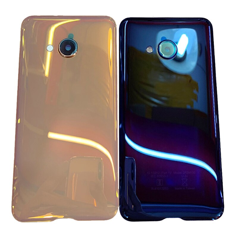 Battery Cover Rear Door With Camera Lens+Flash Light+Logo For HTC U Play Back Glass Cover Replacement