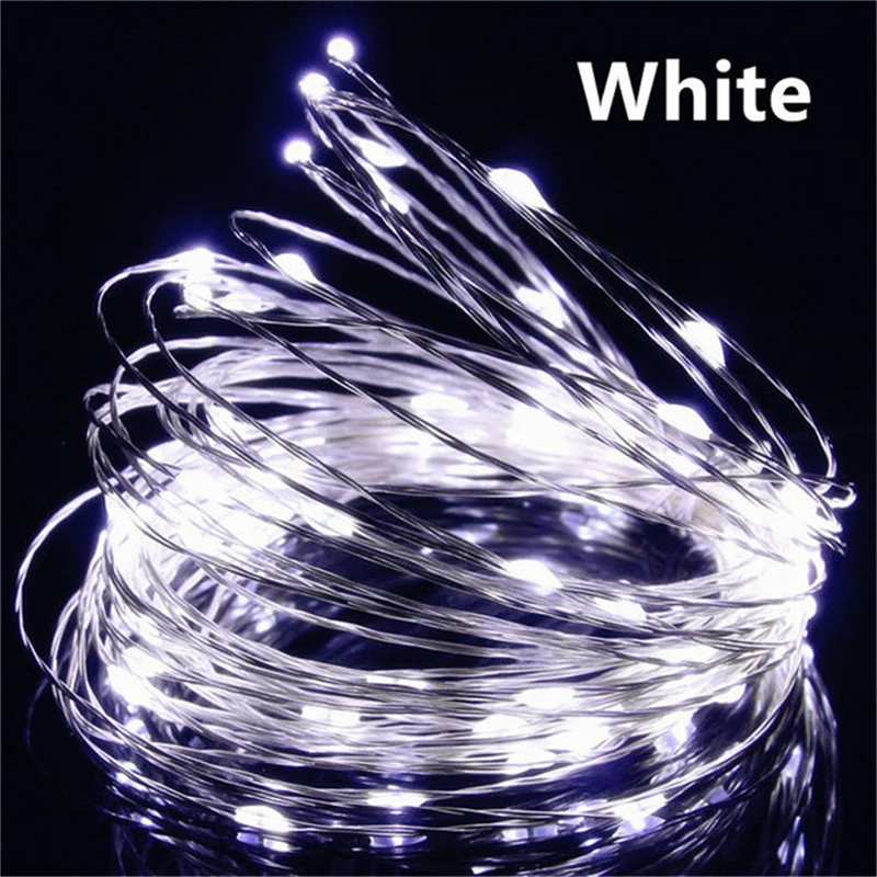 LED Lichterkette Lichter, Glühwürmchen Lichterketten Bastel lichter warmweiß LED Lichterkette Lichterketten Heimat Festival Dekorationen: Weiß / K