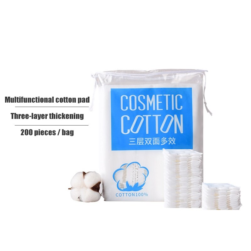 200pcs Three-layer Thickening Compressed Cotton Pad Cosmetic Tissue Makeup Remover Pad