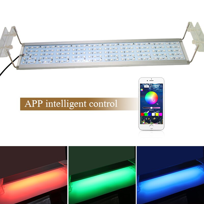 Zhongji 30-70 Cm Rgb Aquarium Led Verlichting Uitschuifbare Beugel Led Aquarium Verlichting Aquarium Licht Voor Aquarium Lampen voor Reptiel