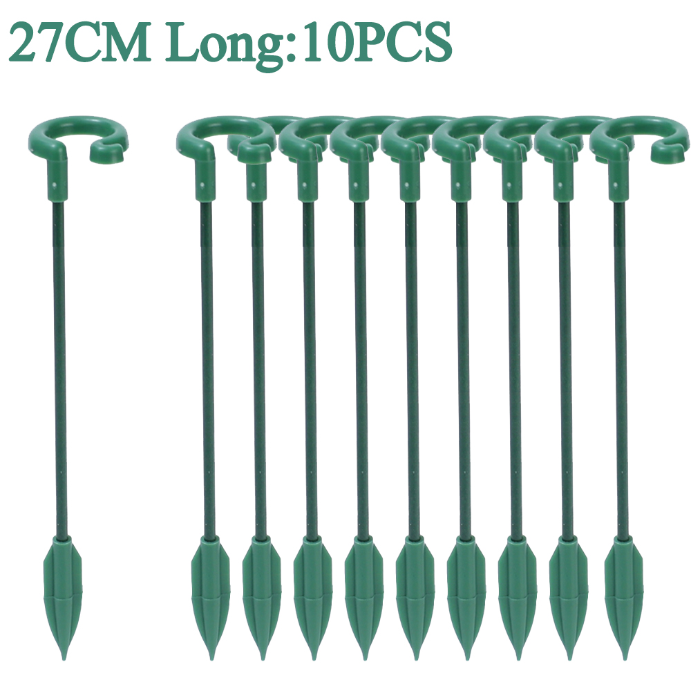 Plastic Plant Ondersteuning Staven Tak Rechtop Hulp Bloem Modellering Ondersteuning Paal Vlezige Vlinders Orchidee Houder Tuinaccessoire: L / Bruin