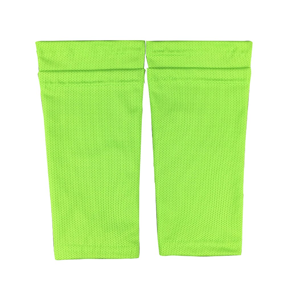 1 Pair Pads Protective Socks Pocket Polyester Shin Guard Football Soccer Abrasion Resistance Leg Sleeves Sports: Light Green