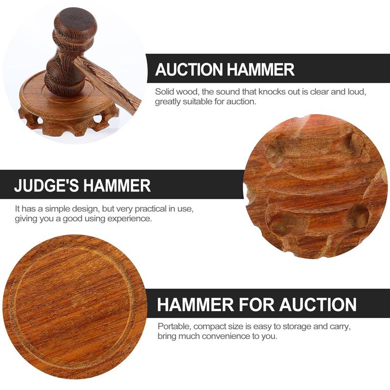 med uret Refinement nær ved 1 sæt dommerhammer auktion hammer træ gavel dommer... – Grandado