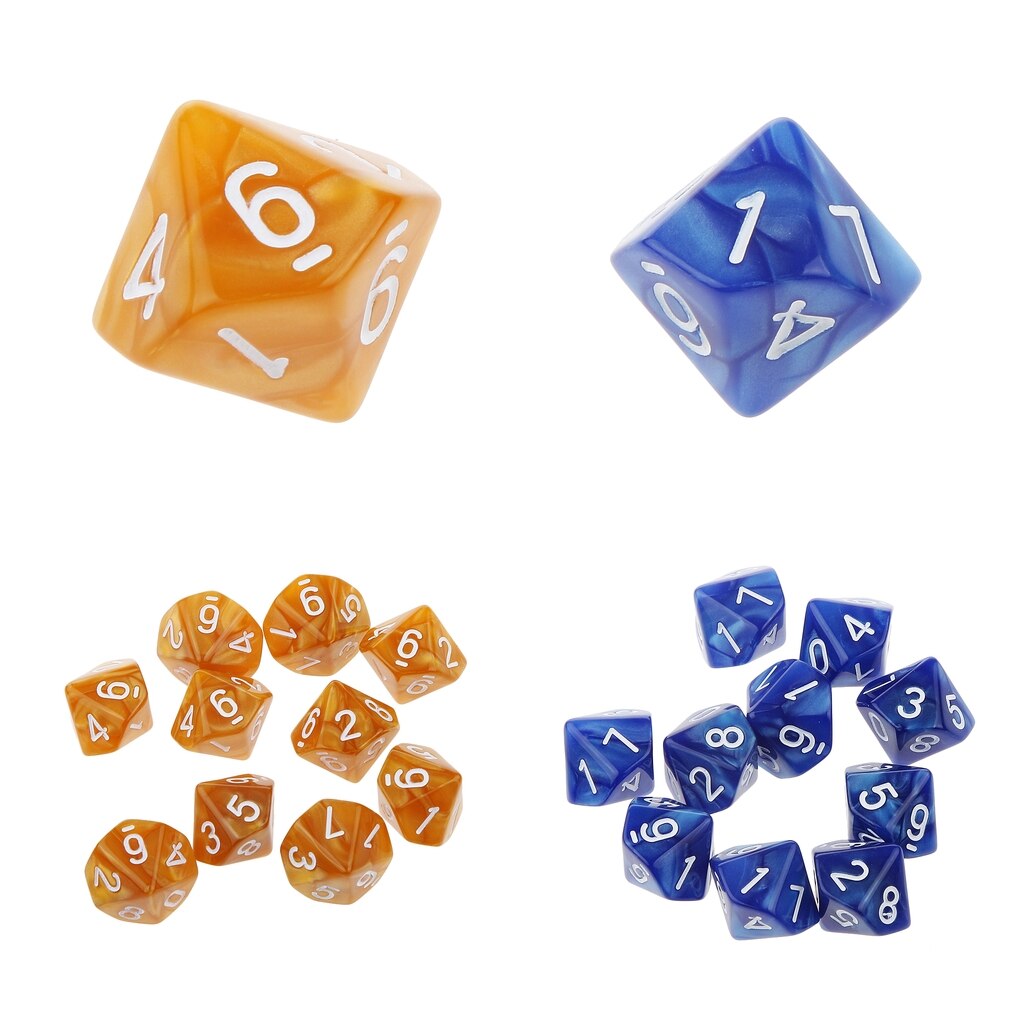 20 stuks  d10 acryl dobbelstenen 22mm tafelkaartspel rekwisieten voor