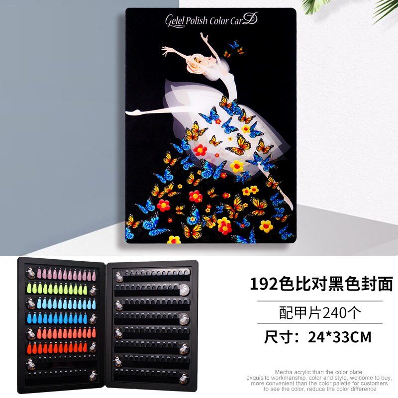 Détachable 180-couleur acrylique Swatch ongle couleur plaque vernis à ongles panneau d'affichage 120-couleur contraste aimant échantillon livre