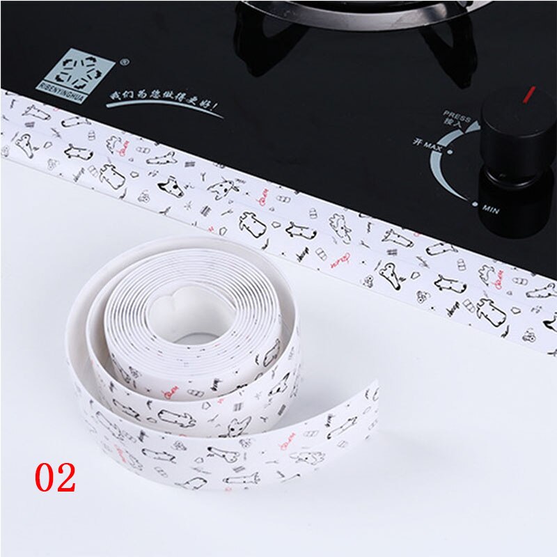 Kitchen joint sealing strip waterproof strip bathroom toilet slot corner tape: 02