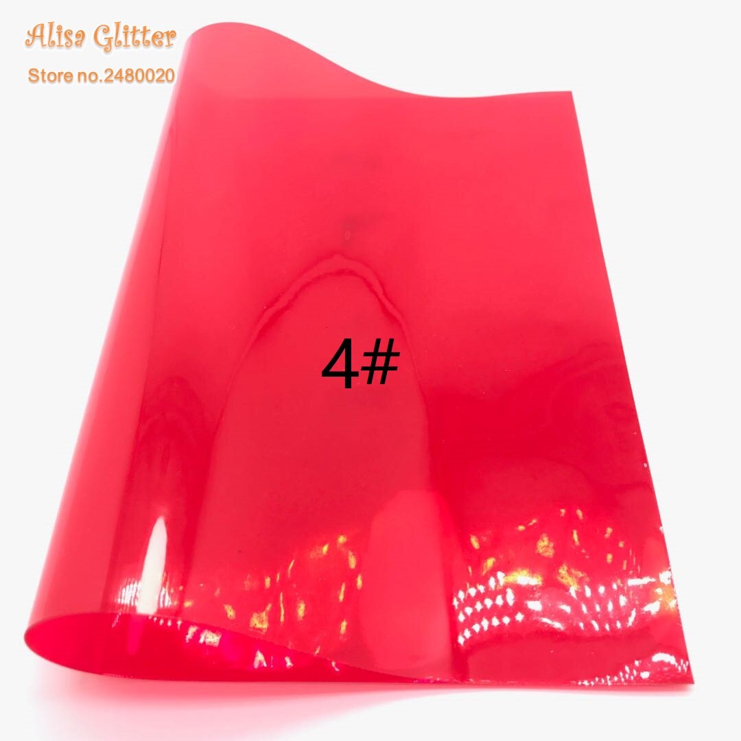 1PCS A4 SIZE 21X29cm Alisa Glitter Transparent Vinyl Fabric Iridescent PVC Clear PVC For DIY K60: 4