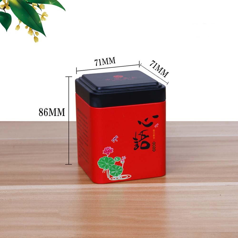 Mini blikken opbergdoos kleine koffie thee opbergpot vierkante verzegelde theebladeren ijzeren verpakkingsdoos chinese stijl container blikken