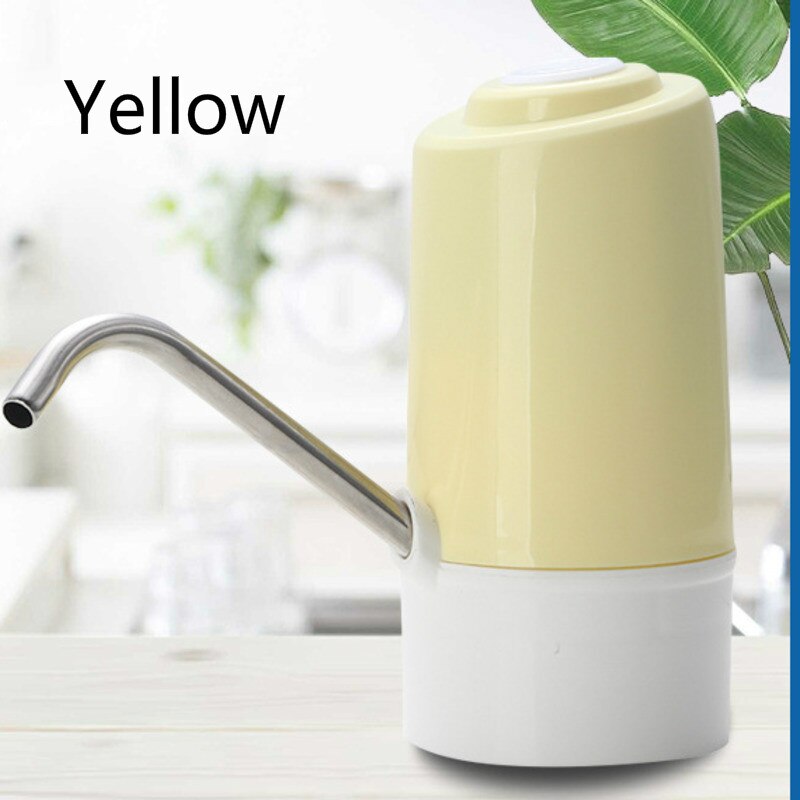 Fles Tap Dispenser Elektrische Water Dispenser Huishoudelijke Intelligente Oplaadbare Water Dispenser Automatische Water Dispenser: Yellow1