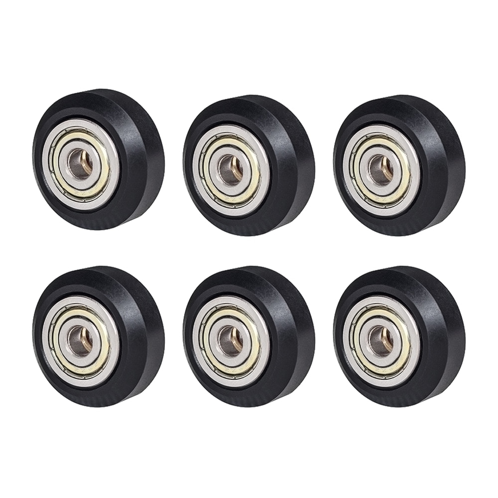 3D Printer Onderdelen 6/12Pcs Cnc Openbuilds Plastic Wiel Pom Voor 3D Printer Kit Rollager Groef Gids ronde Gear Wiel Katrol: 6pcs Pulley