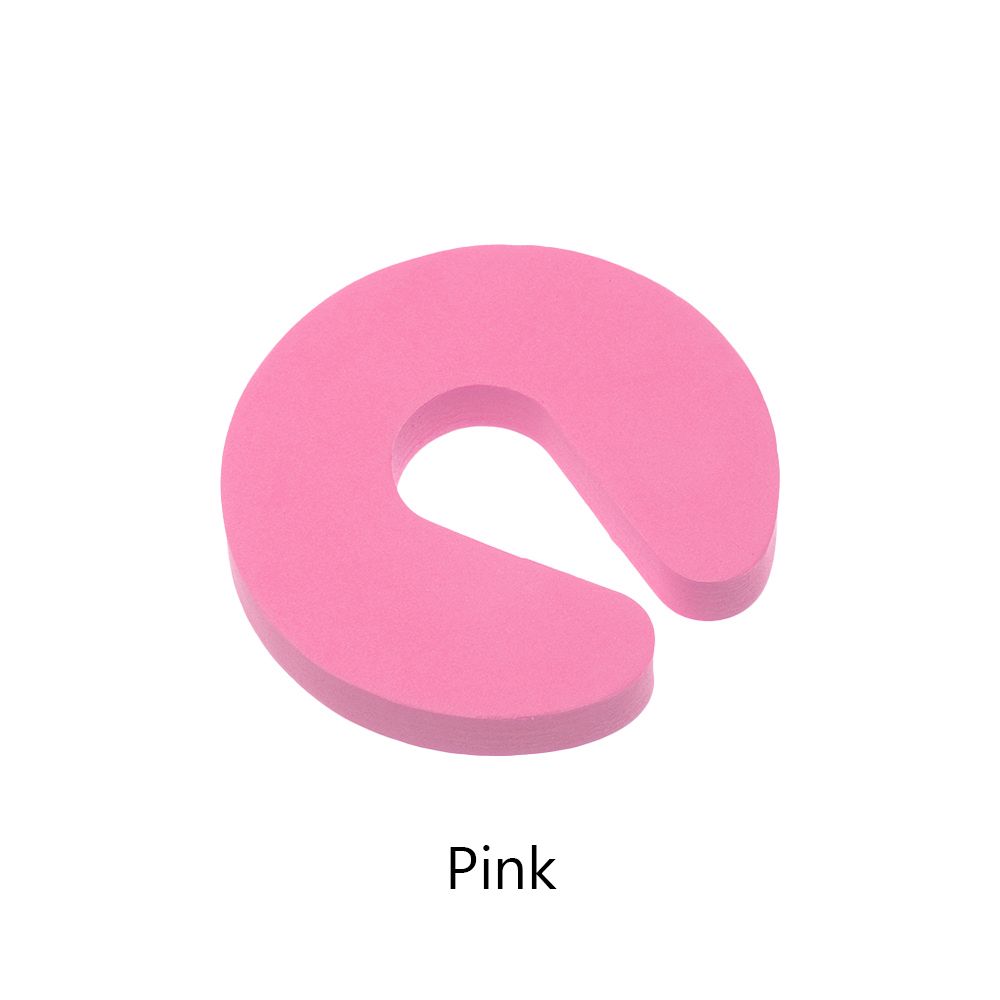 4PCS Soft Foam Door Stopper Baby Kids Safety Guard Finger Protector Home Kitchen Bedroom Security Door Clip: Pink