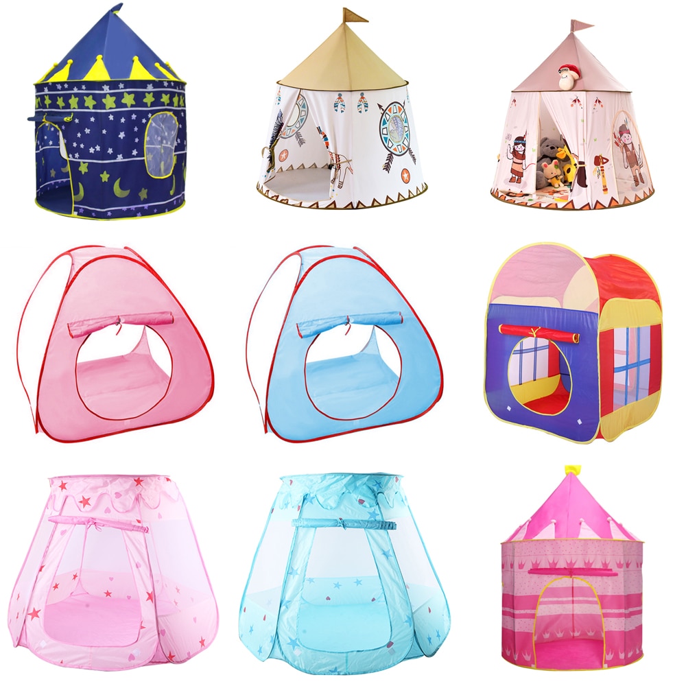 Kid Tent House Cartoon Chicken Kids Hang Flag Tent Baby Play House Princess Castle Hang Flag Children Tent Play Base