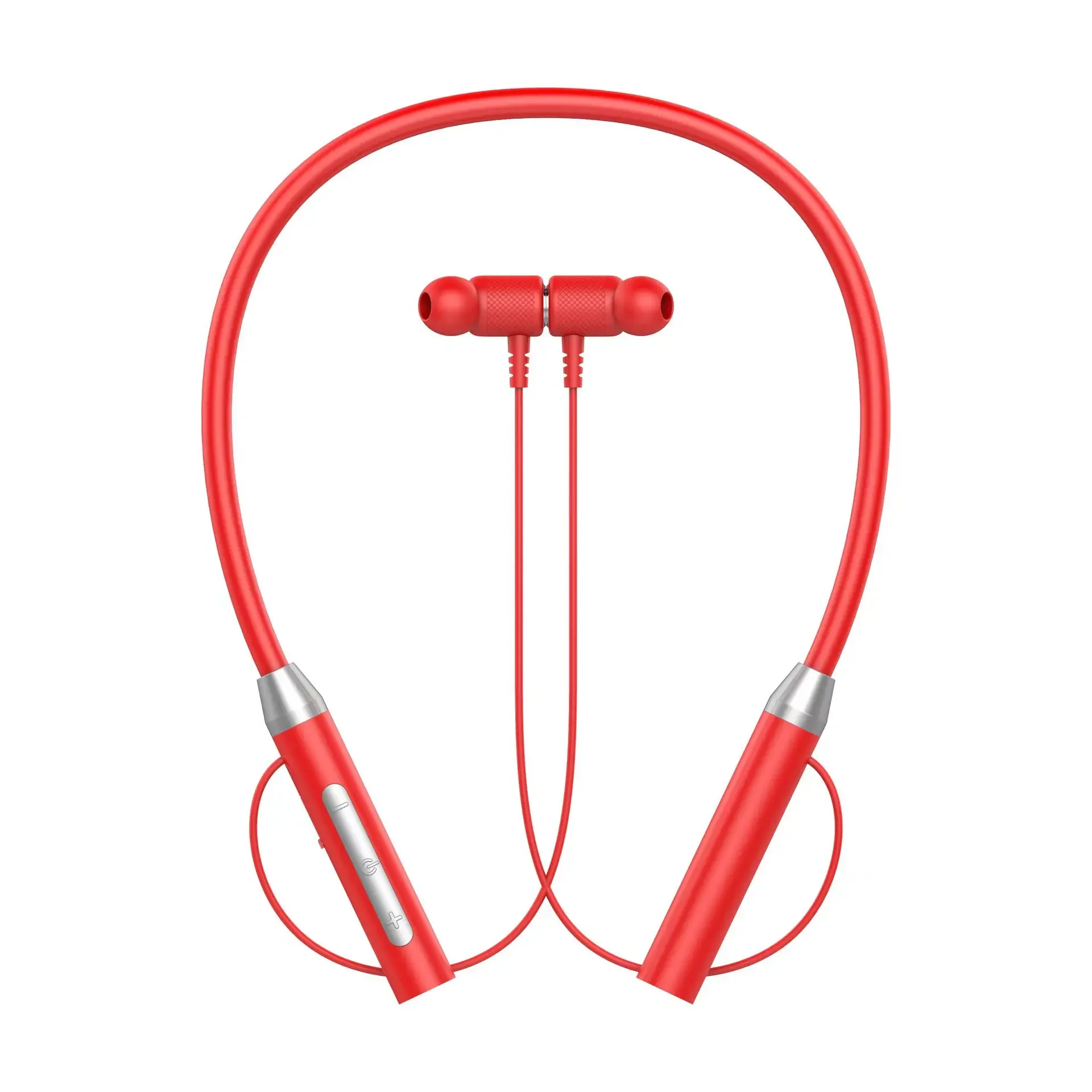 K58 trådløse hovedtelefoner bluetooth halsbånd magnetiske øretelefoner sportsløb ørepropper vandtætte bluetooth 5.0 headset med mikrofon: Rød