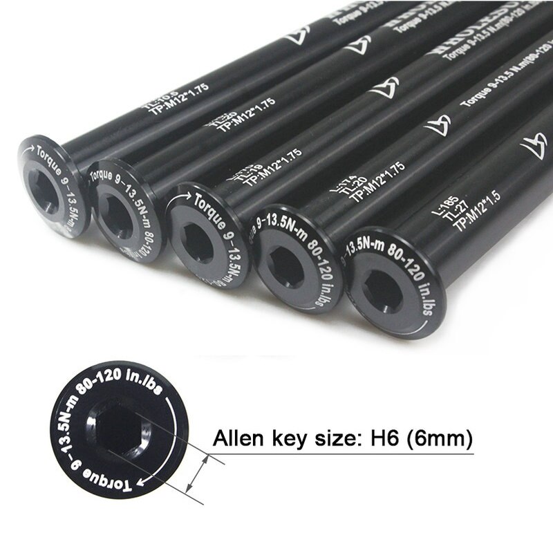 Bicycle Thru Axle Bike Quick Release Road Bike Hubs Tube Shaft Skewers Front Rear Axle 122/167/170/174/185mm M12 P1.75 P1.5 Axle