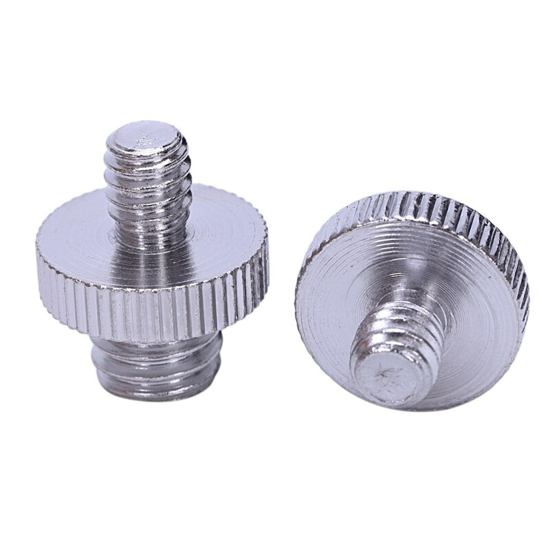 4x Camera Screw Adapter 1/4 Inch Male to 1/4 Inch Male Screw & 2x Cold Shoe Bracket Adjustable Metal Cold Shoe Adapter