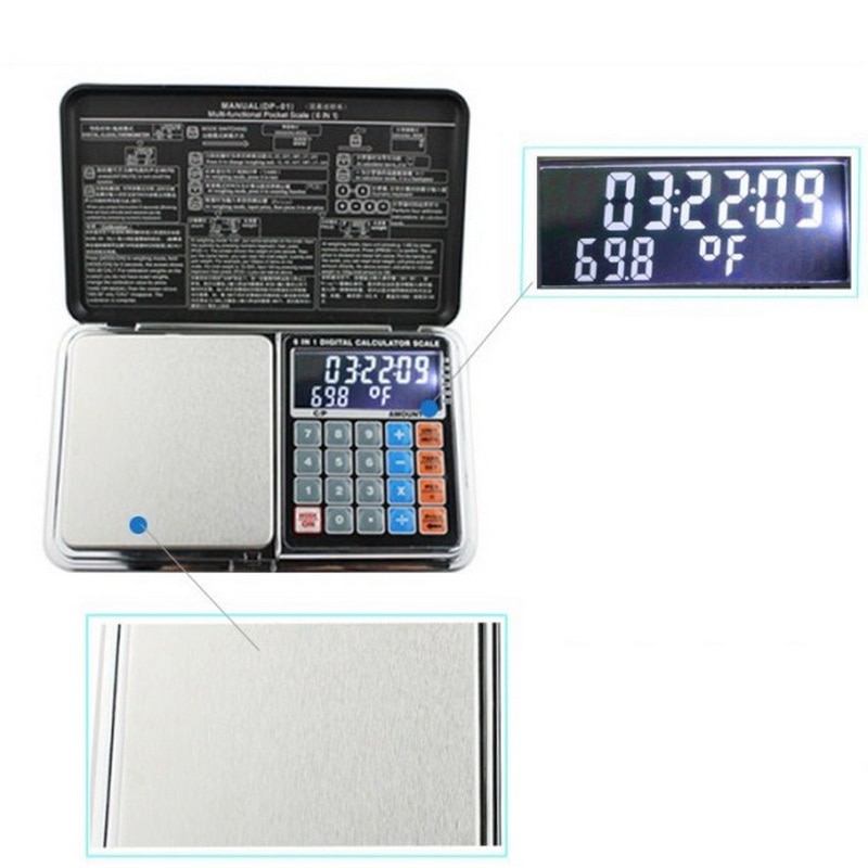Multifunction Calculation Scale Mini LCD Digital Pocket Scale 100/200/300/500/1000g 0.01/0.1g Jewelry Scales Weight Balance