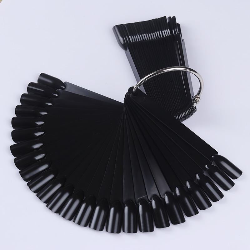 Lemooc nature clear black nepnagels tips volledige kaart waaier vingernagelkunst display oefen acryl uv gellak gereedschap decoratie