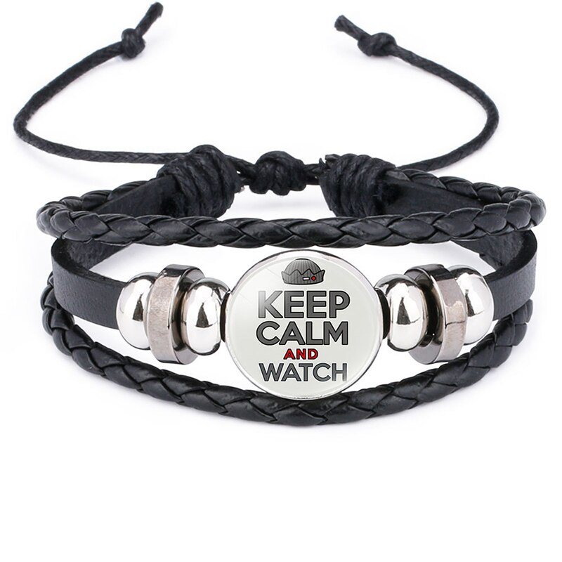 Riverdale-pulsera de cuero multicapa con de Riverdale, joyería para hombre, brazalete de cuentas, cabujón de cristal: 11