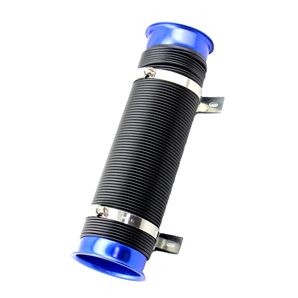 Air Duct Hose Universal Car Cold Air Turbo Intake Inlet Pipe Flexible Duct Tube Hose Pipe Adjustable 76mm: Blue