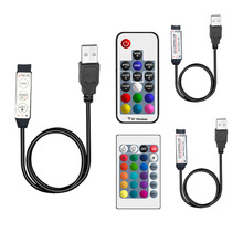 USB RGB licht strip USB RF afstandsbediening LED light strip USB 3 11 17 24 draadloze afstandsbediening sleutel
