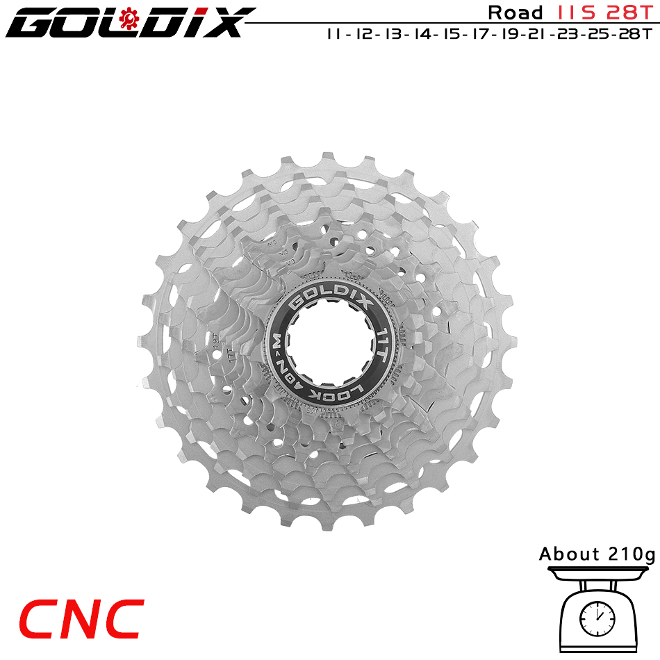 GOLDIX – Cassette de vélo de route CNC ultralégère, 11/12 vitesses k7 11S 12S 28T/32T/34T/36T, pignon pour SHIMANO HG: WHITE