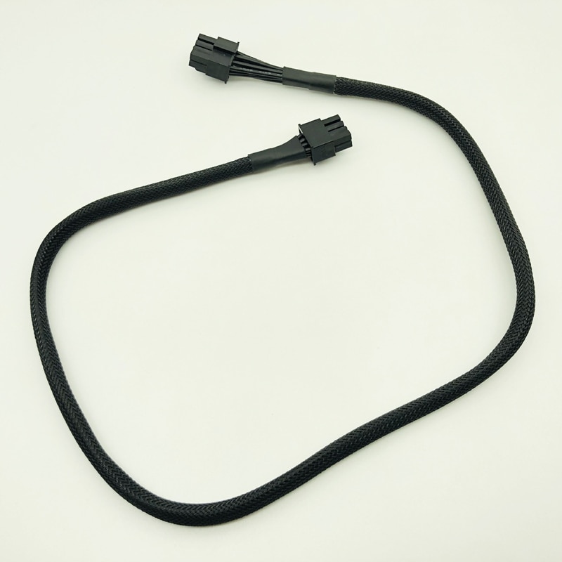 Câble d'alimentation cpu noir à 650mm manchons et 8 broches, câbles d'alimentation modulaires  to 8(4+4)- 8 broches pour corsair  rm650x rm750x rm850x rm1000x