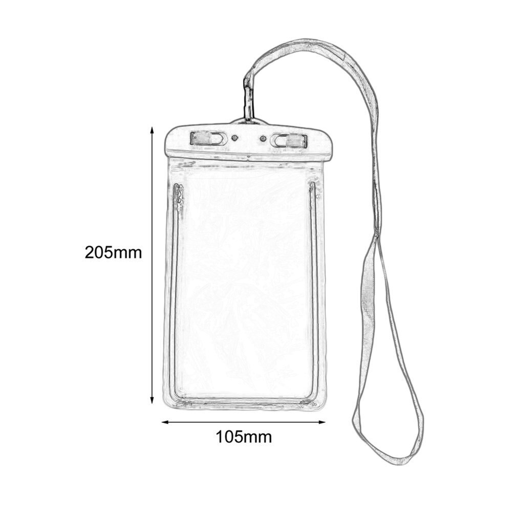 Waterdichte pvc zwemtas waterdichte mobiele telefoonhoes droge tas universele duik- en drifttassen