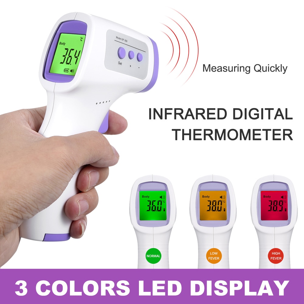 Berøringsfri temperatur digitalt infrarødt termometer 1- sekunders nøjagtig aflæsning ir infrarød termometermåling lcd digital