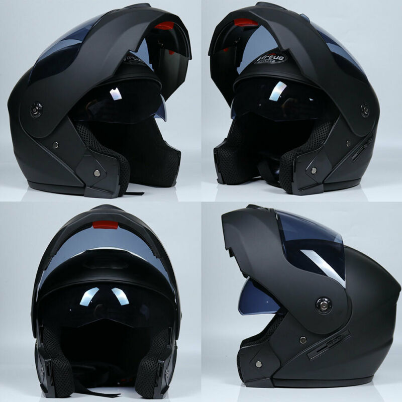 Solid Motorcycle Helmet Full Face Motorbike Mountain Road Bike Helmet Dual Visor