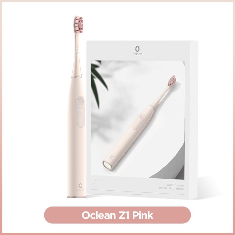 Oclean Z1 elektryczna soniczna szczoteczka robić zębów szybka ładowarka wyświetlacz doprowadziło IPX7 wodoodporna z 3 trybami czyszczenia inteligentna szczoteczka robić zębów dla dorosłych: Z1 różowy