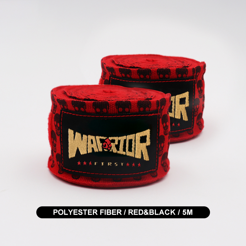 Envolturas de mano de boxeo MMA, Muay Thai, Kick Boxing, vendas de entrenamiento, correas deportivas, 3M/5M de longitud, estampado de Calavera, 1 par: Oro