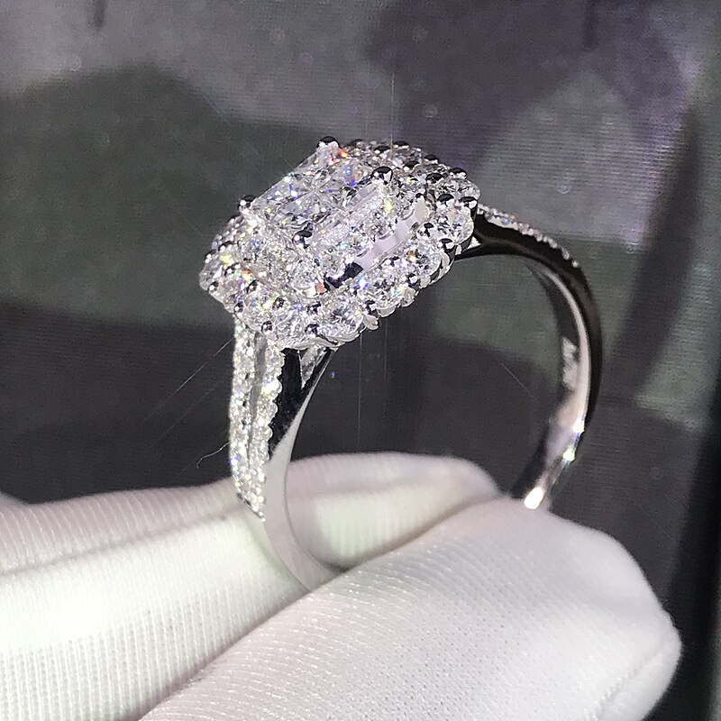 Delicate Female Jewelry 925 Sterling Silver Heart Arrow Dazzling Stackable Cz Zircon Rings for Women bague anillos bijoux