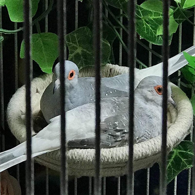 Vogelnest van katoenen touw Schattig papegaaiennest broednest - kooien broednesten vogels papegaaispeelgoed handgeweven Nymphensitchi toebehoren kanarienest voor grasparkieten valkparkieten parkieten