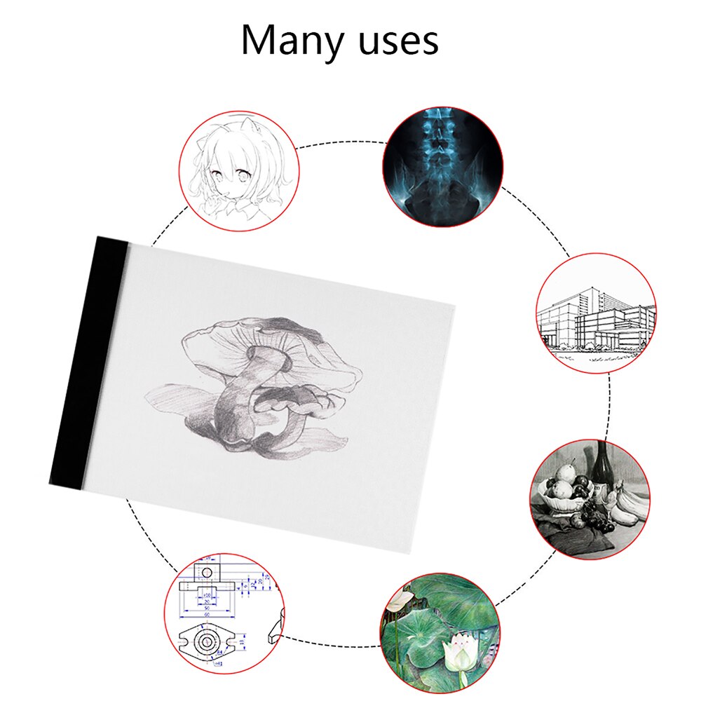 K1 Copy Board LED Light Drawing Tablet USB Light Pad A4 Tracing Pad Thin Light Copying Board Tracing Light Box