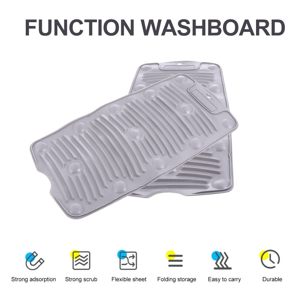 2PCS Safe Silicone Washboard Durable Washing Clothes Board Scrubbing Board