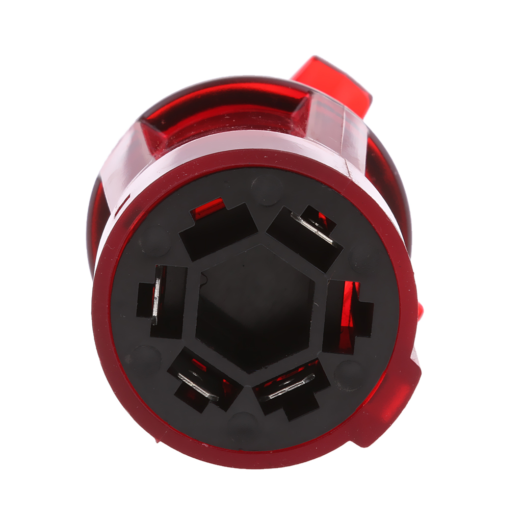 Trailer RV Motorhome Light Adaptor Converter 7 Pin to 4 Wire 4 Pin Flat Wiring Red Pure Copper Contact Point Environmentally