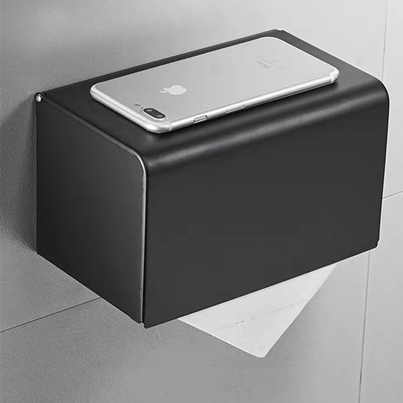 Toiletpapirholder guld rustfrit stål badeværelse rullepapir vægmonteret mobiltelefon rack papirhåndklædeholder toiletpapir kasse