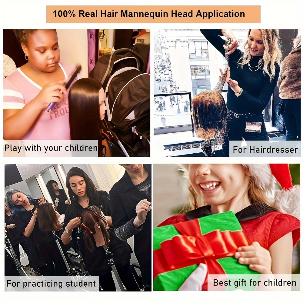 Hair Mannequin Head for Hairdresser Training and Practice-Perfect for Use