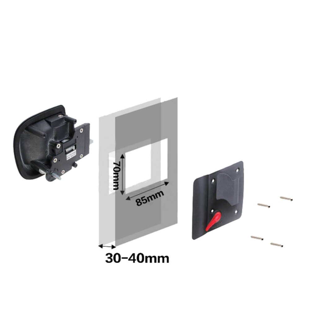 Camper Trailer RV Entry Door Caravan Lock Latch Handle Knob Deadbolt-Black Fit for Door Thickness 30-40mm