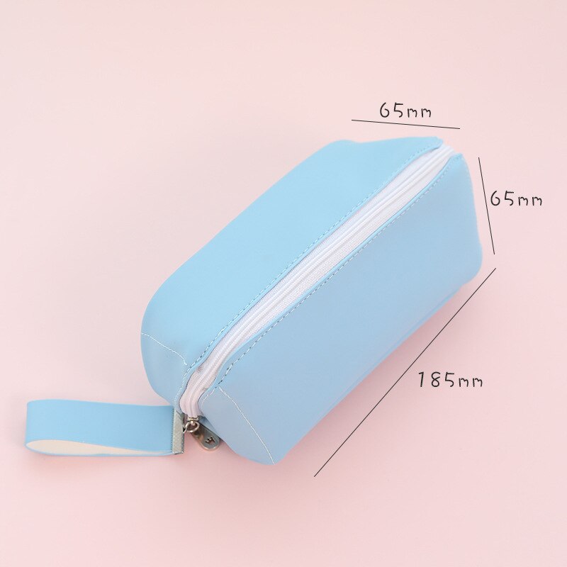 estuche escolar Alta capacidad Kawaii estuches escolares Color sólido estuche lapices material escolar estuche para lapices estuches para el colegio papeleria pencil case lapicero portalapices: C