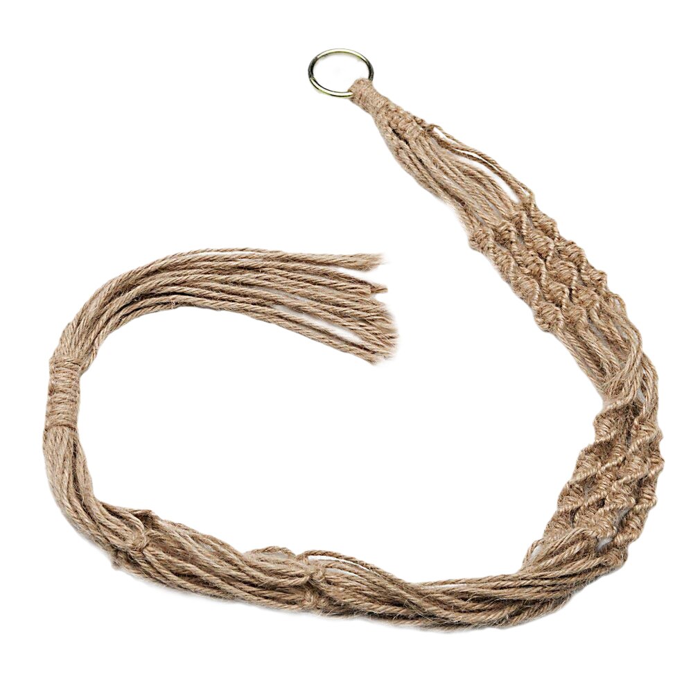 2 Pcs Macrame Plant Hanger Indoor Outdoor Hanging Planter Basket Jute Rope 4 Legs 41 Inch