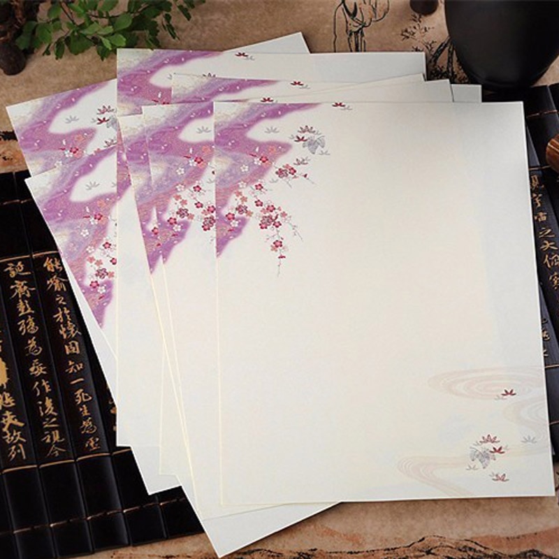 8 Teile/los Vielzahl Jahrgang Chinesischen Stil Umschlag Papier SchöNe Blume knapp Papier Für freundlicher Schreibwaren
