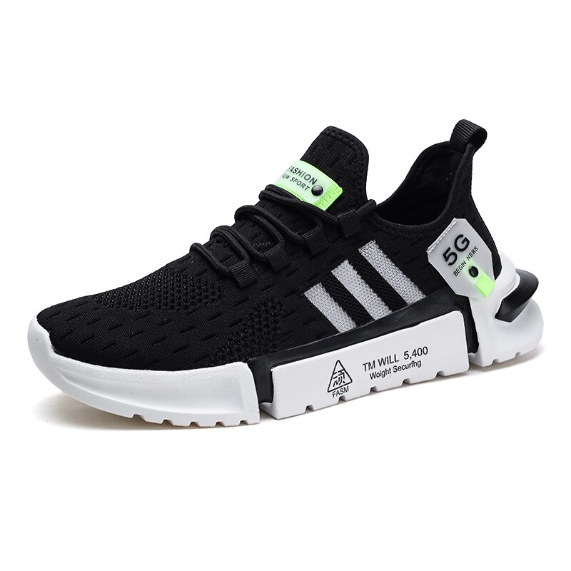 Menn joggesko utendørs lys solf uformelt joggesko til menn våren leiligheter sko zapatillas hombre menn joggesko merke: Svart / 8.5