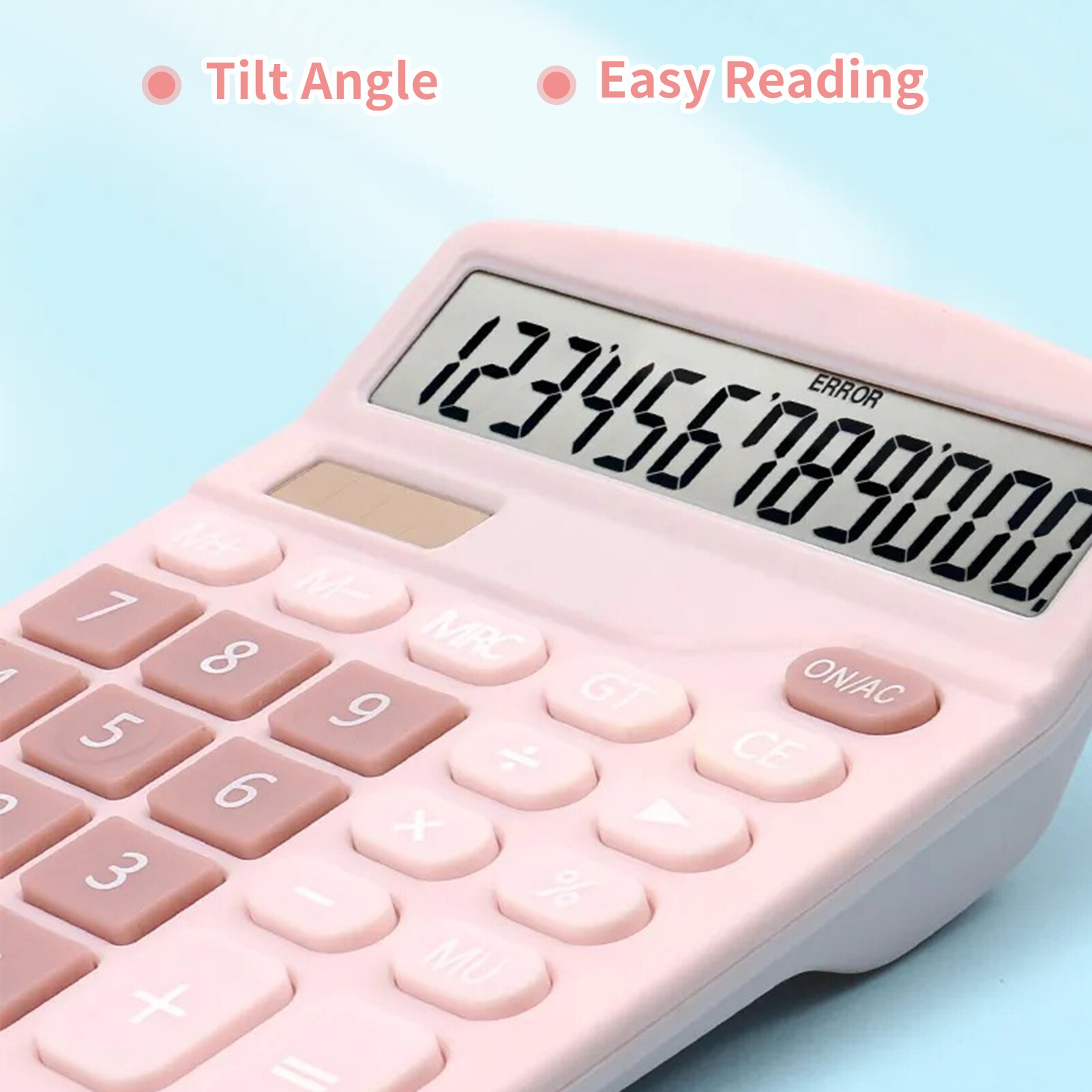 Desktop Calculator Standard Function Calculator with 12-Digit Large LCD Display Solar &amp; Battery Dual Power for Home Office