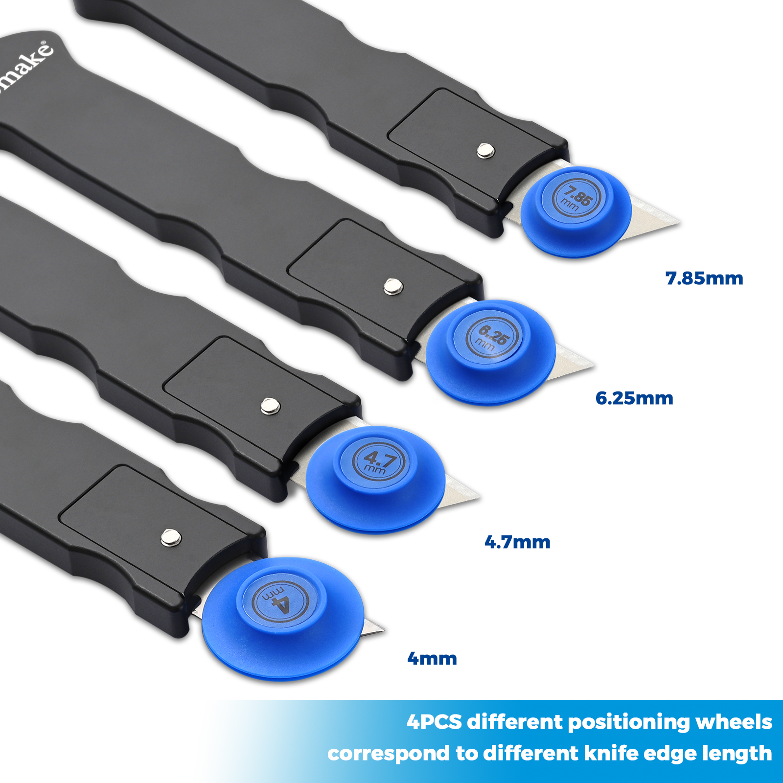FOSHIO Car Wrap Carbon Film Roller Guide Cutter 4pcs Blank Holder Vinyl Foil Safety Knife Window Sticker Wallpaper Cutting Tool