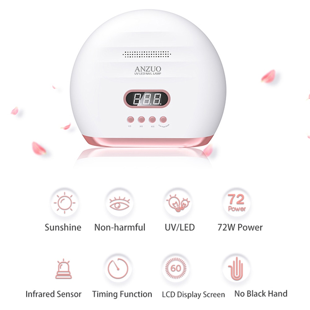 Uv Led Lamp Voor Nagels 72W Krachtige Professionele Lamp Voor Gel Polish Drogen Lamp Voor Nagels Droger 36 Led nail Lamp Voor Manicure