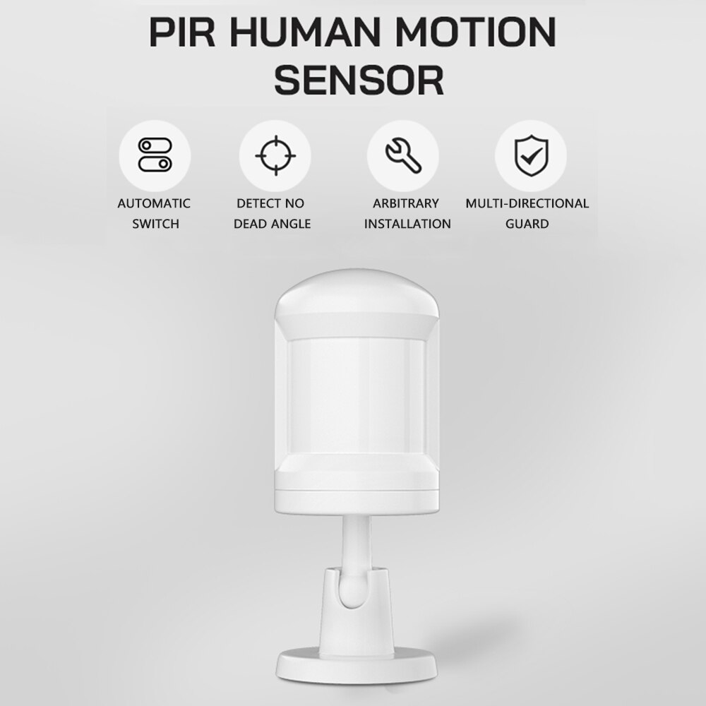 Smart Motion Sensor ZigBee PIR 360 Degree Rotation Smart Human Body Sensor Wireless Motion Detector Work with ZigBee Gateway